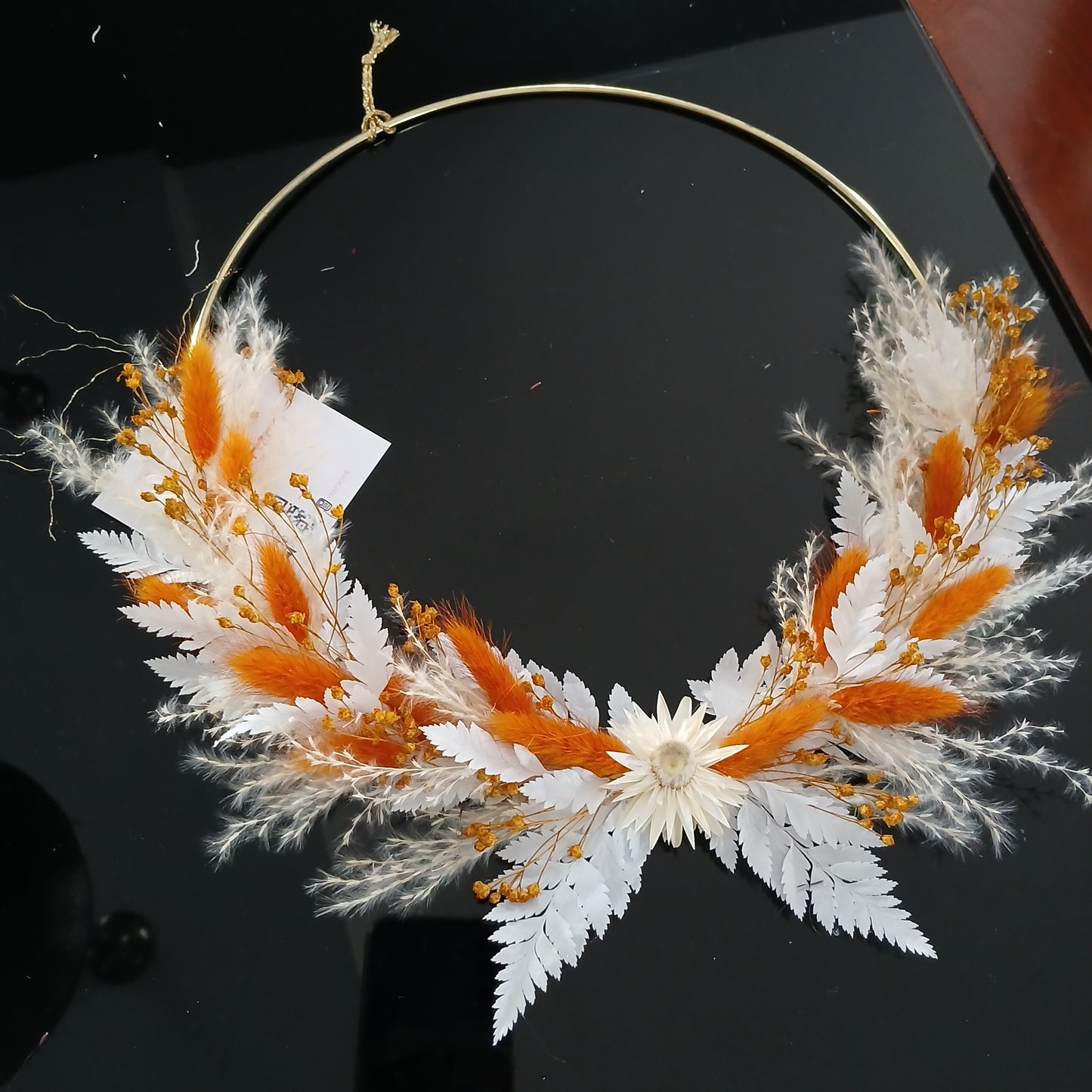 Petite couronne fleurs stabilisées